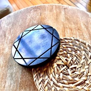 Shungite Sacred Geometry 8 Point Star Altar Charging Plate / Coaster